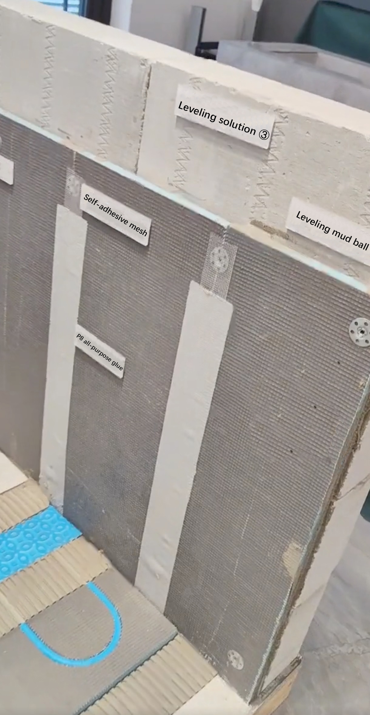 3-How to use tile backer board when the wall surface is a bit uneven?