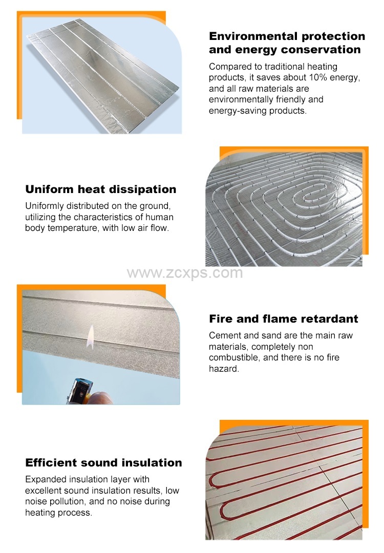 Smooth aluminum foil underfloor heating board